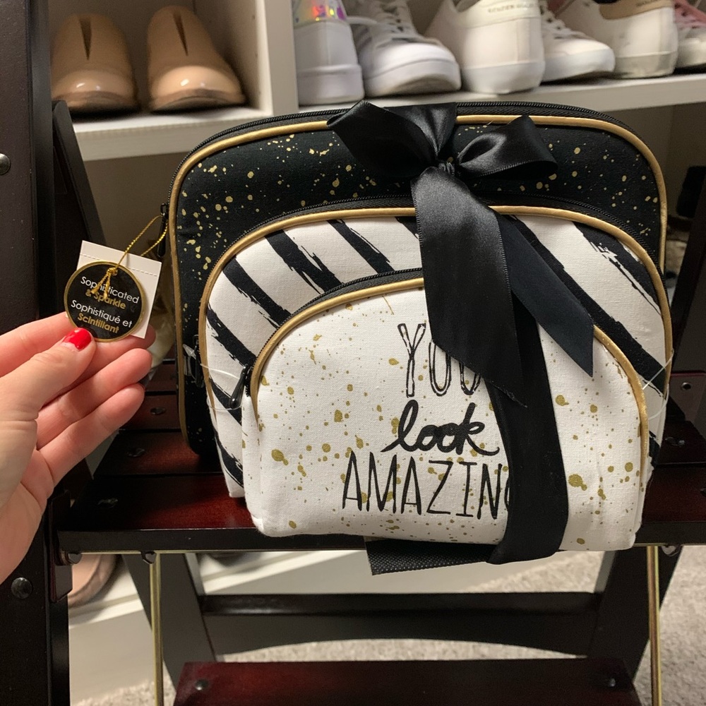 Set of three make up bag